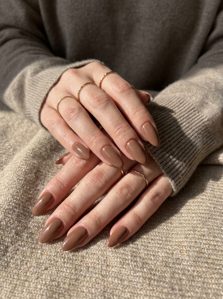 Mocha Brown Nails
